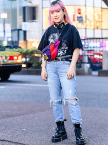 Graphic Tee And Doc Martens With Ripped Jeans