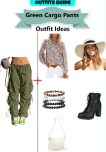 Green Cargo Pants sporty Outfits Boho