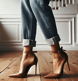 Heels with Straight leg jeans